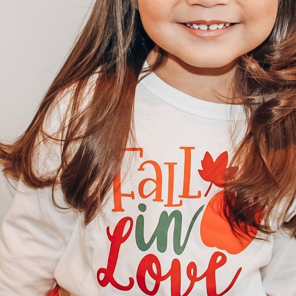 Toddler Girl "Fall in Love" Shirt - Picture 3 of 3